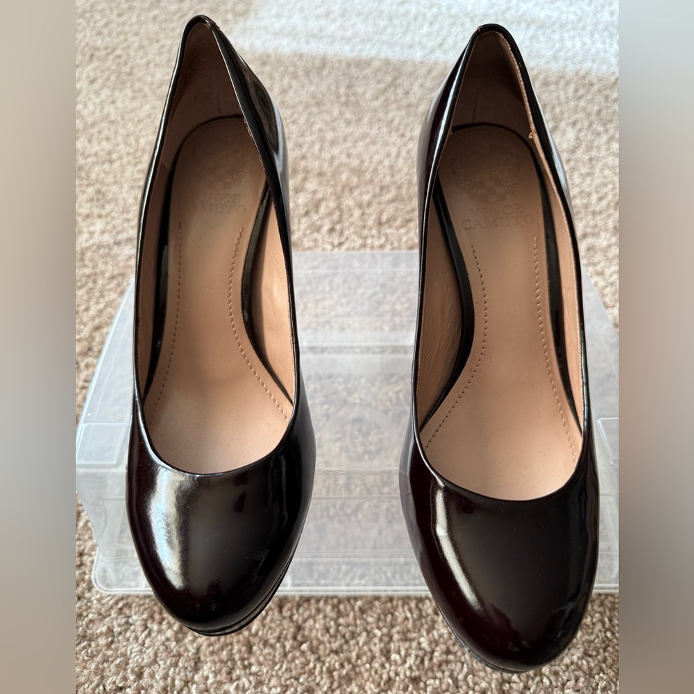 Vince Camuto Black Patent Leather Heels